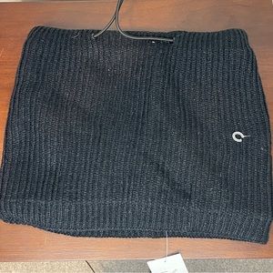 ABOUND NWT Black Knit Drawstring Fleece Lined Cowl Neck Scarf